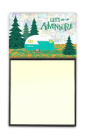 Let's Adventure Glamping Trailer Watercolor Sticky Note Holder Refillable Dispenser Desk Accessory 3x3 Pad Gift