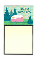 Happy Campers Glamping Trailer Watercolor Sticky Note Holder Refillable Dispenser Desk Accessory 3x3 Pad Gift