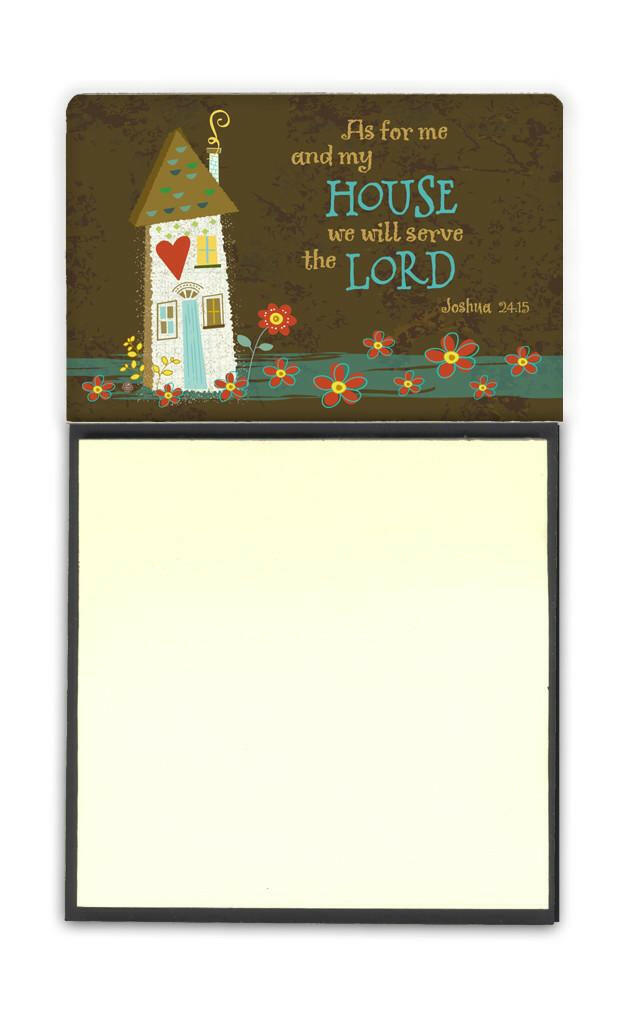 As For Me And My House Watercolor Sticky Note Holder Refillable Dispenser Desk Accessory 3x3 Pad Gift