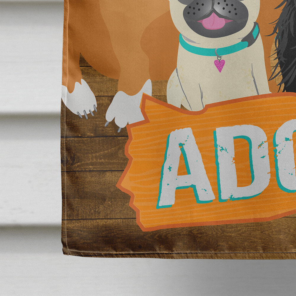 Adopt Pets Adoption House Flag 28x40 Porch Sleeve Pole Decorative Outside Yard Banner Artwork Wall Hanging, Polyester