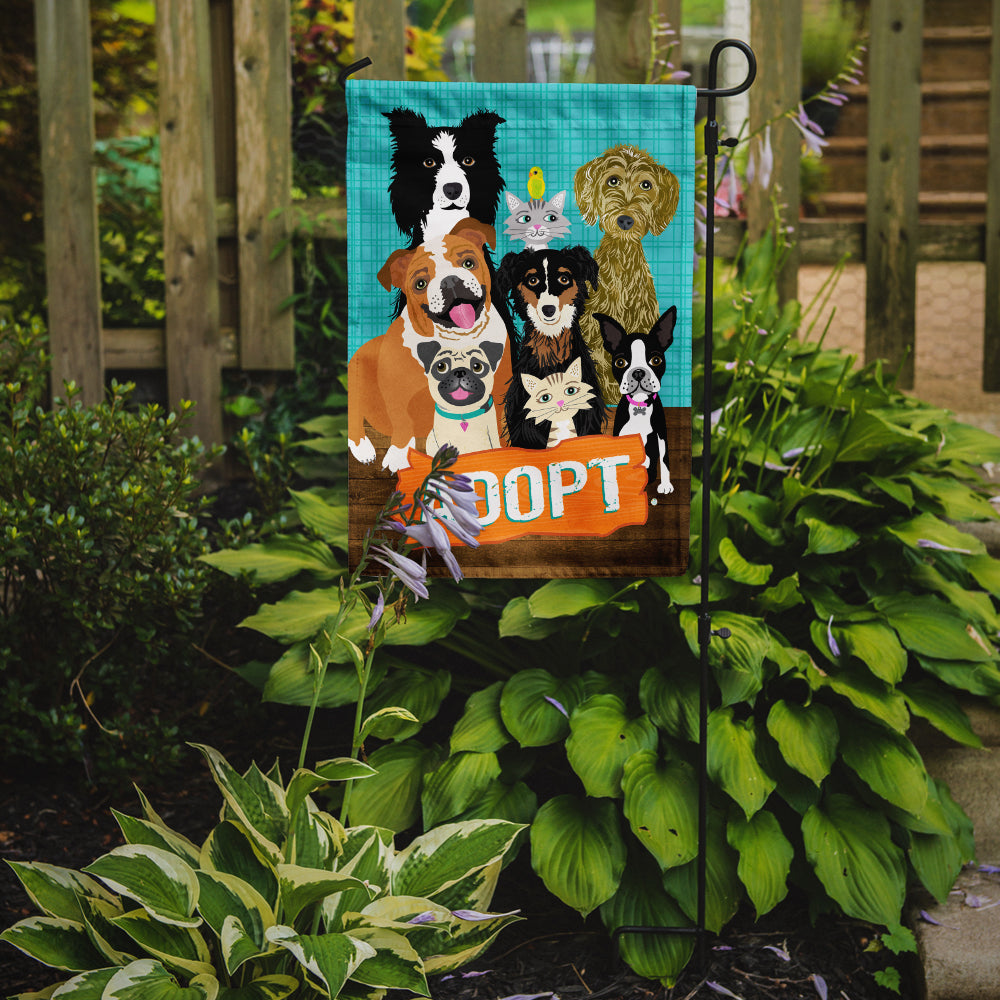 Adopt Pets Adoption Garden Flag Mailbox Decorative Yard Banner Outside Patio Artwork for Flower Beds, Garden Size, Multicolor