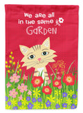 Garden Cat House Flag 28x40 Porch Sleeve Pole Decorative Outside Yard Banner Artwork Wall Hanging, Polyester