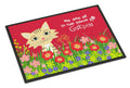 Garden Cat Doormat Indoor Outdoor 24H X 36W Front Door Mat Rugs for Entryway, Non Slip Washable Low Pile,