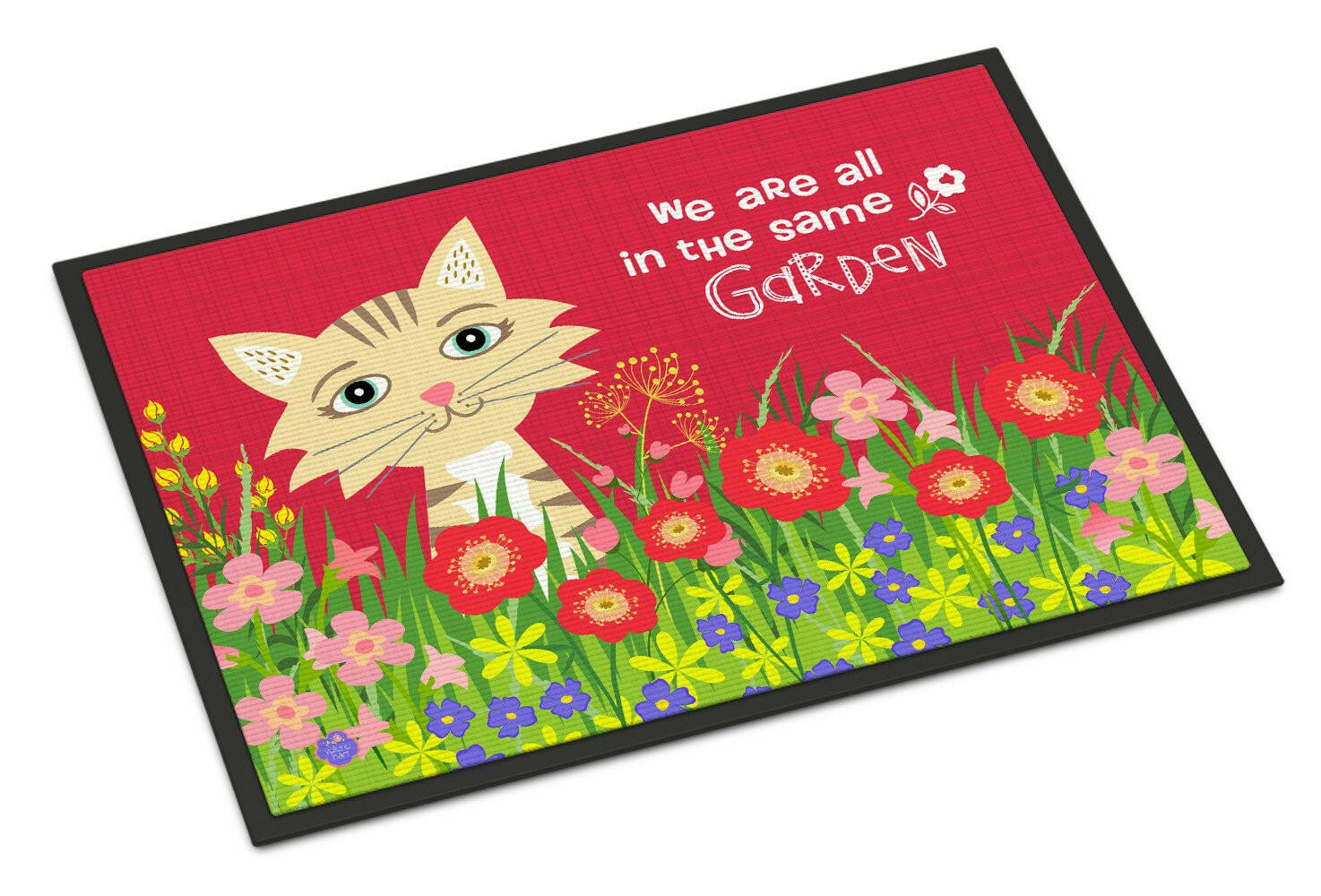 Garden Cat Doormat Indoor Outdoor 18H X 27W Front Door Mat Rugs for Entryway, Non Slip Washable