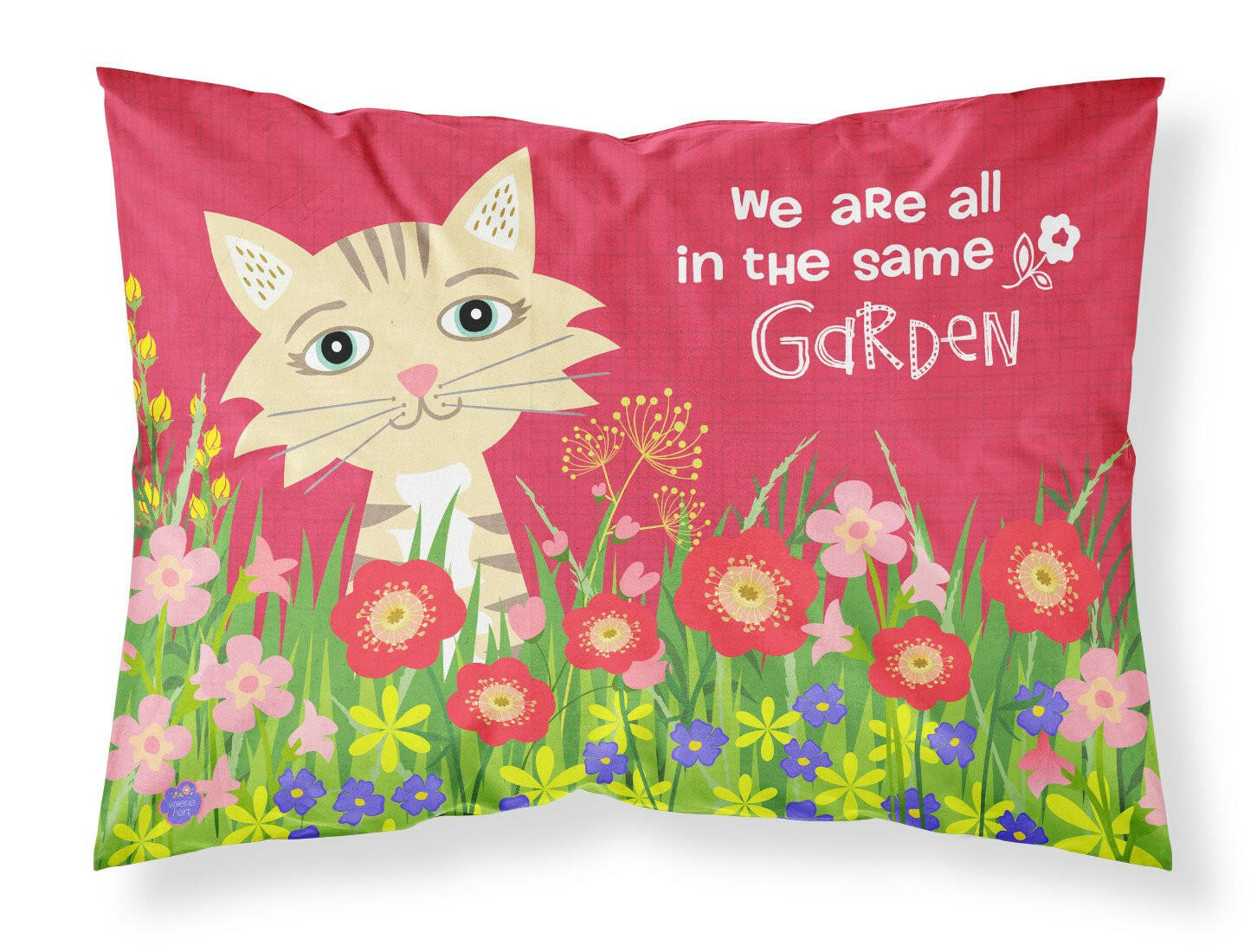 Garden Cat Standard Pillowcase Lightweight Super Soft Easy Care Decorative Artwork Pillowcase, Standard