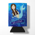 Welcome Mermaid Can or Bottle Hugger Cooler Sleeve for Standard 12 oz Cans, Insulated Foam Beer & Soda Can Hugger Reusable