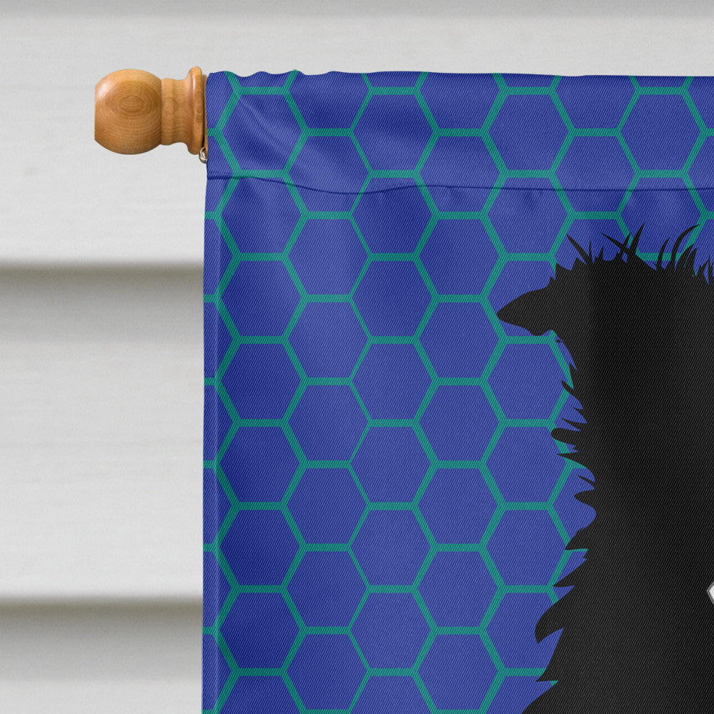 Ahoy Matey Nautical Border Collie House Flag 28x40 Porch Sleeve Pole Decorative Outside Yard Banner Artwork Wall Hanging, Polyester