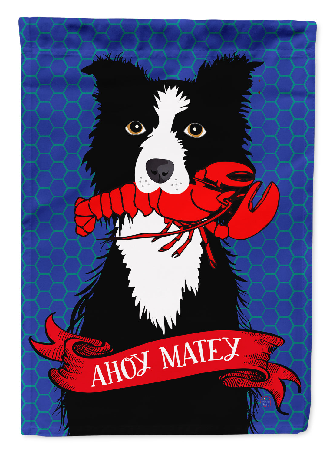 Ahoy Matey Nautical Border Collie Garden Flag Mailbox Decorative Yard Banner Outside Patio Artwork for Flower Beds, Garden Size, Multicolor