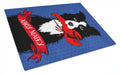Ahoy Matey Nautical Border Collie Cutting Board Tempered Glass Kitchen Cutting Surface, Heat Resistant Chopping, Non-Slip Feet, Food Prep & Serving