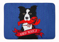 Ahoy Matey Nautical Border Collie Memory Foam Kitchen Mat Machine Washable Anti-Fatigue Cushion Comfort Bath or Kitchen Rug