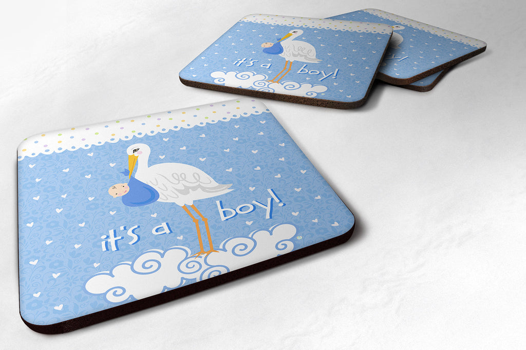 It's a Baby Boy Foam Coasters Set of 4 Cup Coasters for Indoor Outdoor, Tabletop Protection, Anti Slip, Mouse pad Material