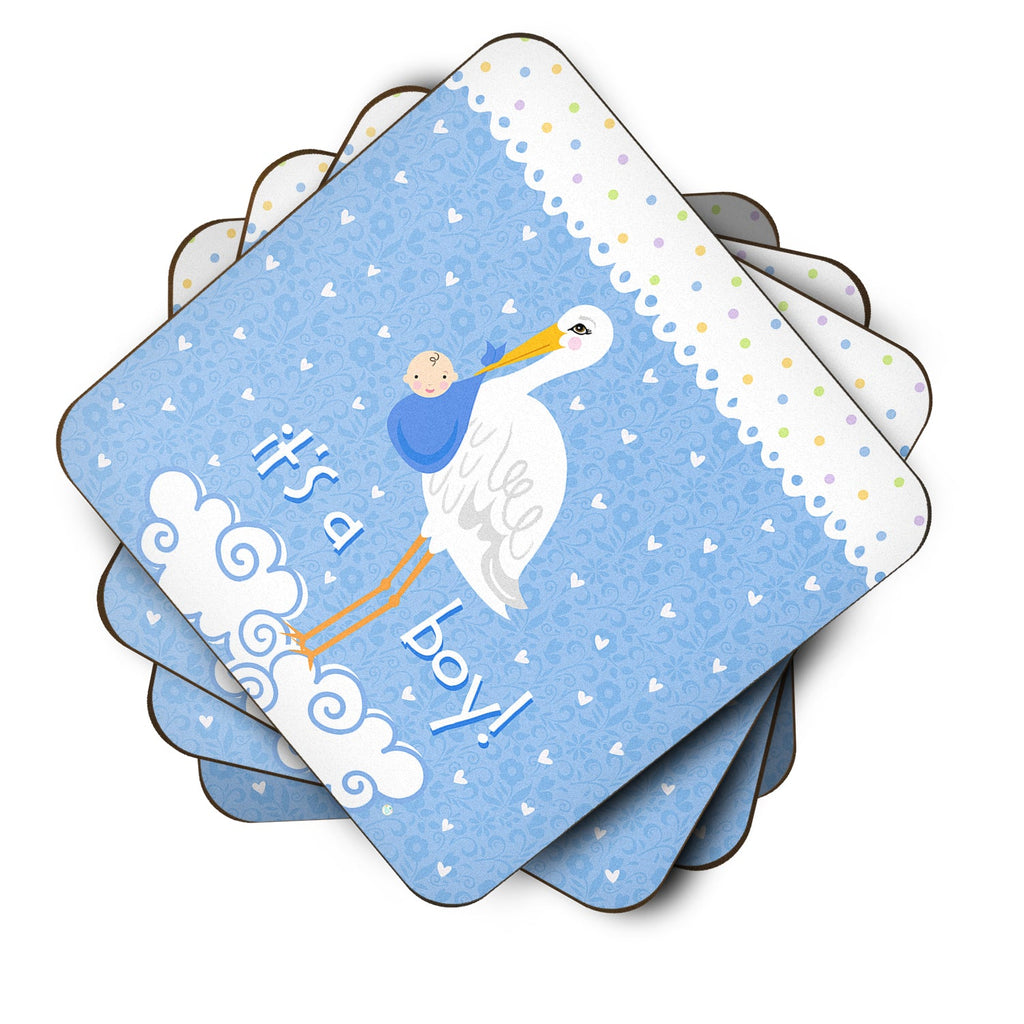 It's a Baby Boy Foam Coasters Set of 4 Cup Coasters for Indoor Outdoor, Tabletop Protection, Anti Slip, Mouse pad Material