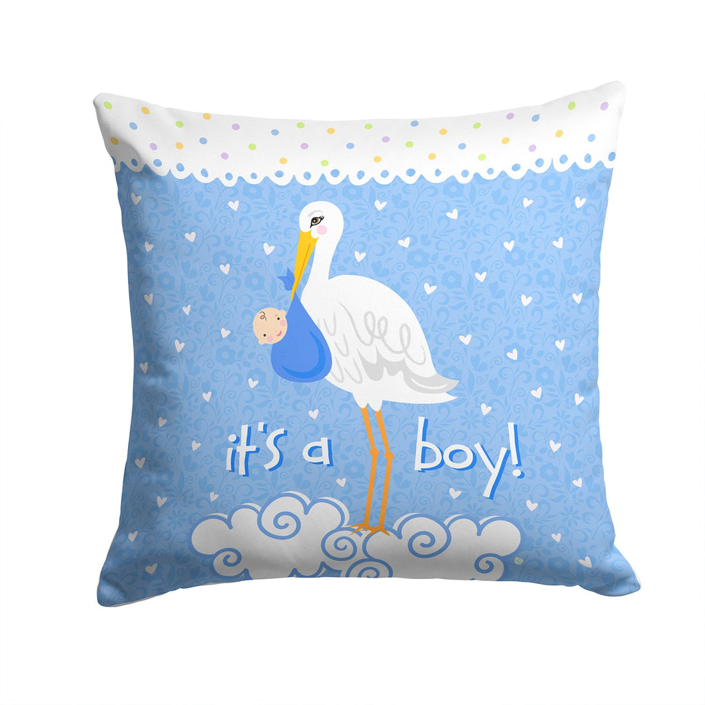 It's a Baby Boy Decorative Throw Pillow 14x14 Indoor Outdoor Accent Cushion, Fabric Cover with Insert for Sofa, Bed, Porch & Living Room