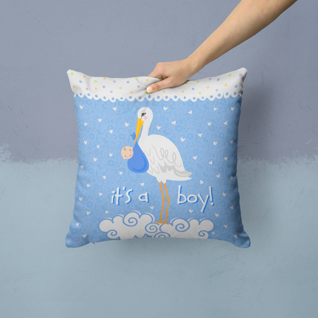 It's a Baby Boy Decorative Throw Pillow 14x14 Indoor Outdoor Accent Cushion, Fabric Cover with Insert for Sofa, Bed, Porch & Living Room