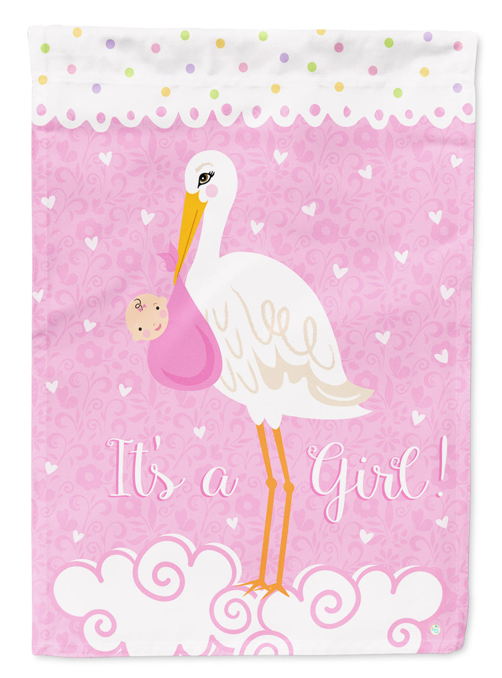 It's a Baby Girl House Flag 28x40 Porch Sleeve Pole Decorative Outside Yard Banner Artwork Wall Hanging, Polyester