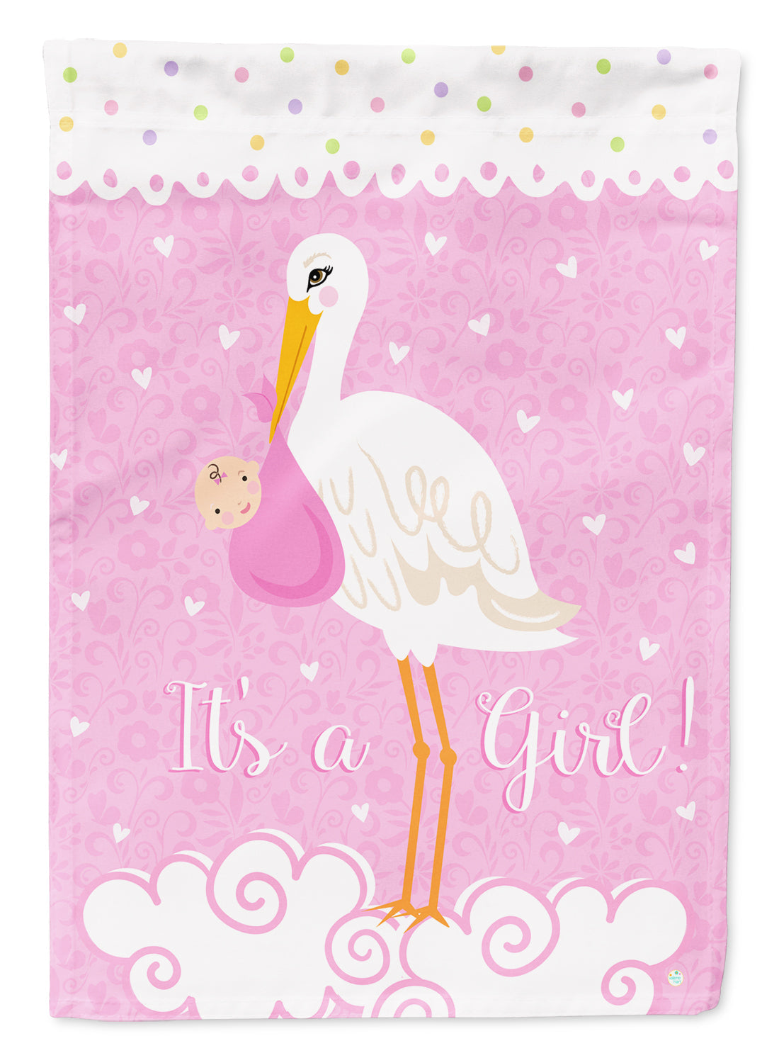 It's a Baby Girl House Flag 28x40 Porch Sleeve Pole Decorative Outside Yard Banner Artwork Wall Hanging, Polyester