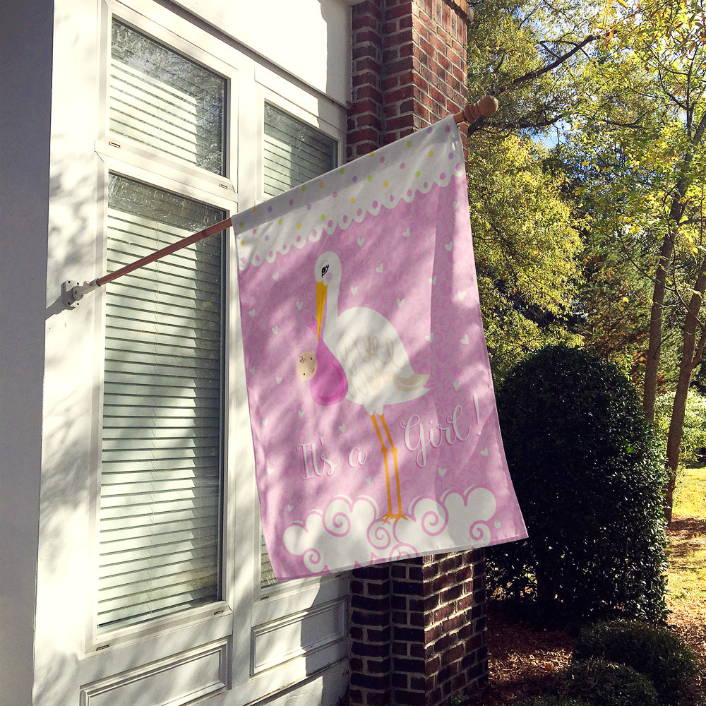 It's a Baby Girl House Flag 28x40 Porch Sleeve Pole Decorative Outside Yard Banner Artwork Wall Hanging, Polyester