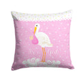 It's a Baby Girl Decorative Throw Pillow 14x14 Indoor Outdoor Accent Cushion, Fabric Cover with Insert for Sofa, Bed, Porch & Living Room