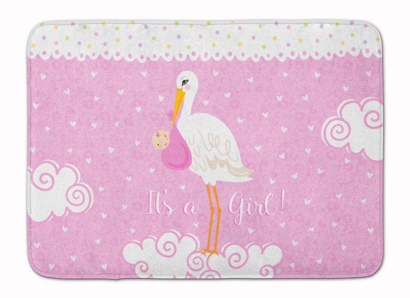 It's a Baby Girl Memory Foam Kitchen Mat Machine Washable Anti-Fatigue Cushion Comfort Bath or Kitchen Rug
