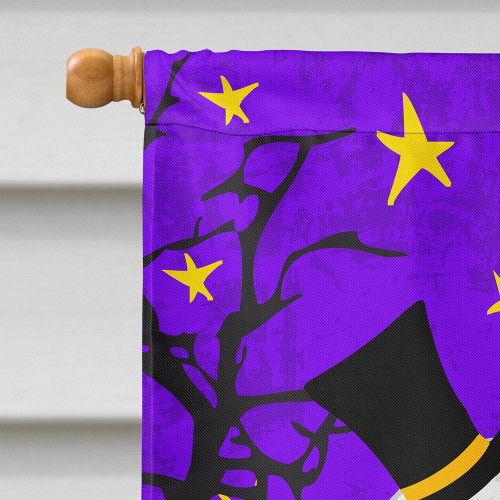 Happy Halloween Skeleton House Flag 28x40 Porch Sleeve Pole Decorative Outside Yard Banner Artwork Wall Hanging, Polyester