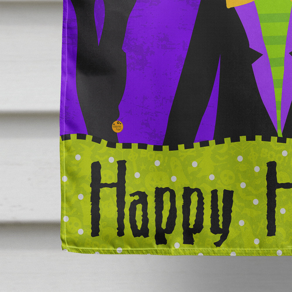 Happy Halloween Skeleton House Flag 28x40 Porch Sleeve Pole Decorative Outside Yard Banner Artwork Wall Hanging, Polyester