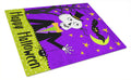 Happy Halloween Skeleton Cutting Board Tempered Glass Kitchen Cutting Surface, Heat Resistant Chopping, Non-Slip Feet, Food Prep & Serving