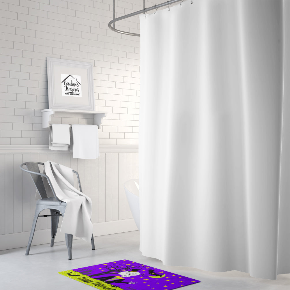 Happy Halloween Skeleton Memory Foam Kitchen Mat Machine Washable Anti-Fatigue Cushion Comfort Bath or Kitchen Rug