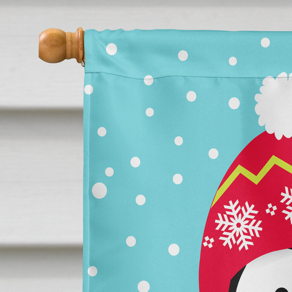Merry Christmas Happy Penguin House Flag 28x40 Porch Sleeve Pole Decorative Outside Yard Banner Artwork Wall Hanging, Polyester