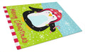 Merry Christmas Happy Penguin Cutting Board Tempered Glass Kitchen Cutting Surface, Heat Resistant Chopping, Non-Slip Feet, Food Prep & Serving