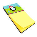 Merry Christmas Happy Penguin Watercolor Sticky Note Holder Refillable Dispenser Desk Accessory 3x3 Pad Gift