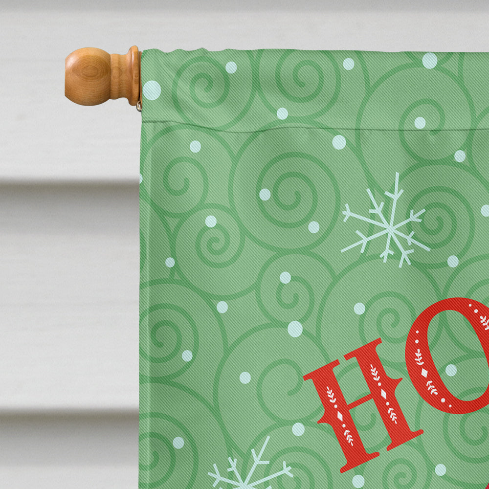 Merry Christmas Santa Claus Ho Ho Ho House Flag 28x40 Porch Sleeve Pole Decorative Outside Yard Banner Artwork Wall Hanging, Polyester