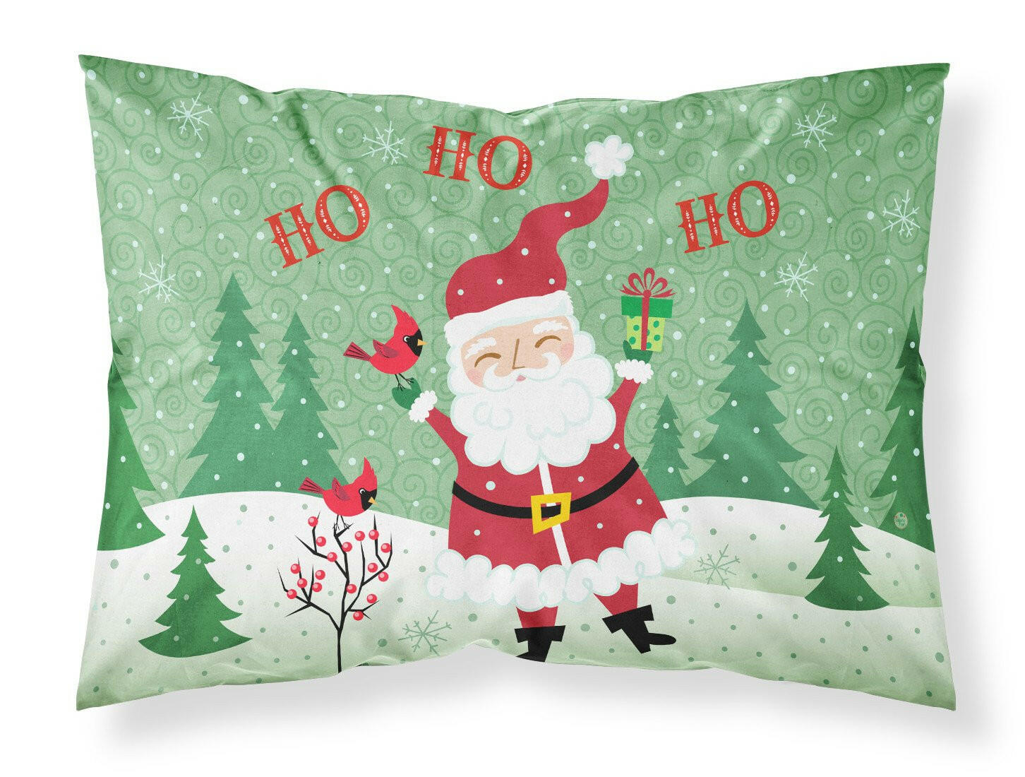 Merry Christmas Santa Claus Ho Ho Ho Standard Pillowcase Lightweight Super Soft Easy Care Decorative Artwork Pillowcase, Standard