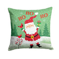 Merry Christmas Santa Claus Ho Ho Ho Decorative Throw Pillow 14x14 Indoor Outdoor Accent Cushion, Fabric Cover with Insert for Sofa, Bed, Porch & Living Room