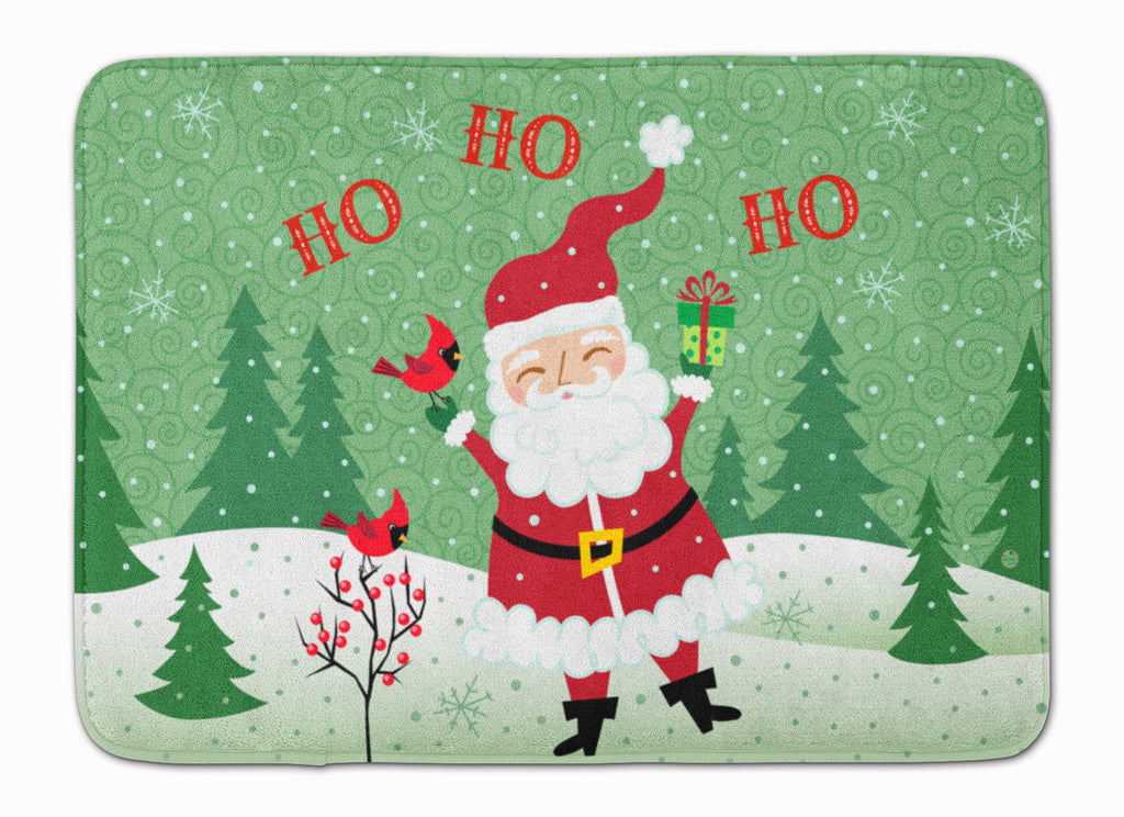 Merry Christmas Santa Claus Ho Ho Ho Memory Foam Kitchen Mat Machine Washable Anti-Fatigue Cushion Comfort Bath or Kitchen Rug