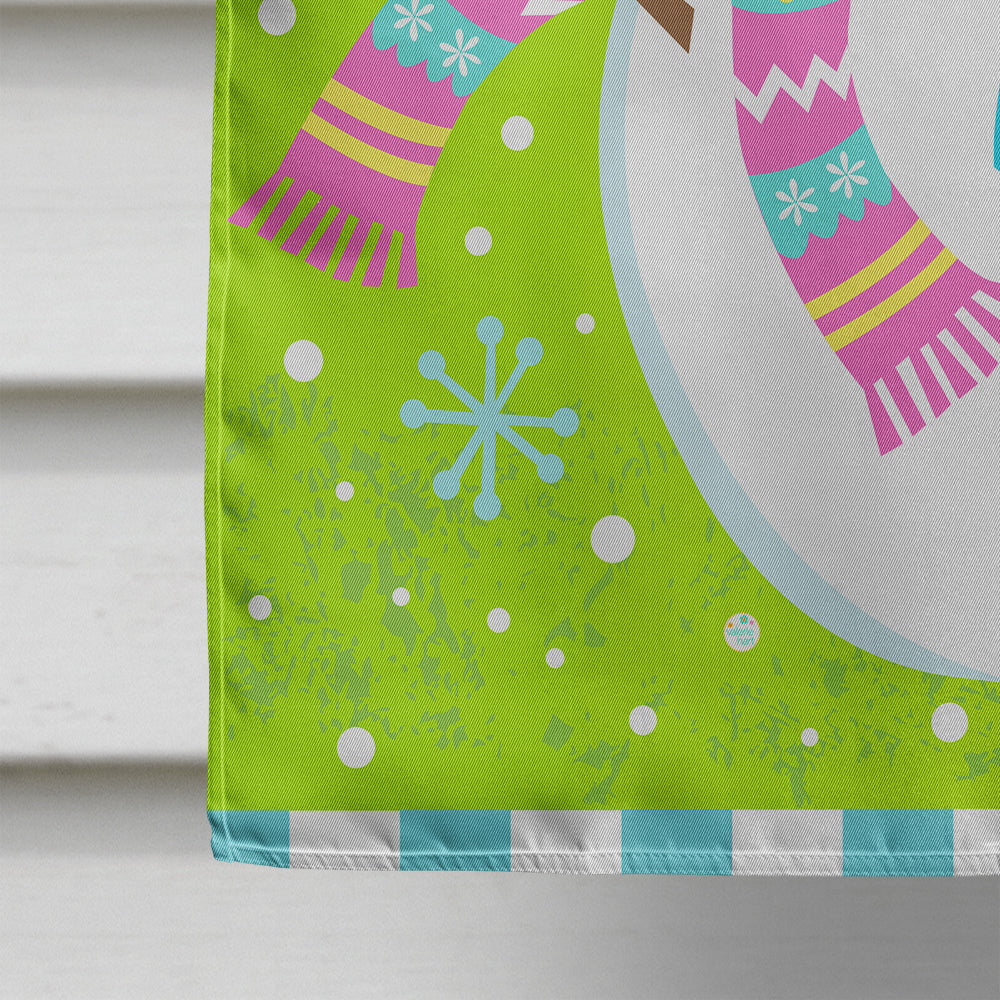 Christmas Snowman Let it Snow House Flag 28x40 Porch Sleeve Pole Decorative Outside Yard Banner Artwork Wall Hanging, Polyester
