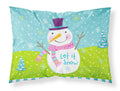 Christmas Snowman Let it Snow Standard Pillowcase Lightweight Super Soft Easy Care Decorative Artwork Pillowcase, Standard
