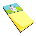 Christmas Snowman Let it Snow Watercolor Sticky Note Holder Refillable Dispenser Desk Accessory 3x3 Pad Gift