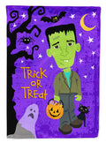 Halloween Frankie Frankenstein House Flag 28x40 Porch Sleeve Pole Decorative Outside Yard Banner Artwork Wall Hanging, Polyester