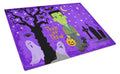 Halloween Frankie Frankenstein Cutting Board Tempered Glass Kitchen Cutting Surface, Heat Resistant Chopping, Non-Slip Feet, Food Prep & Serving