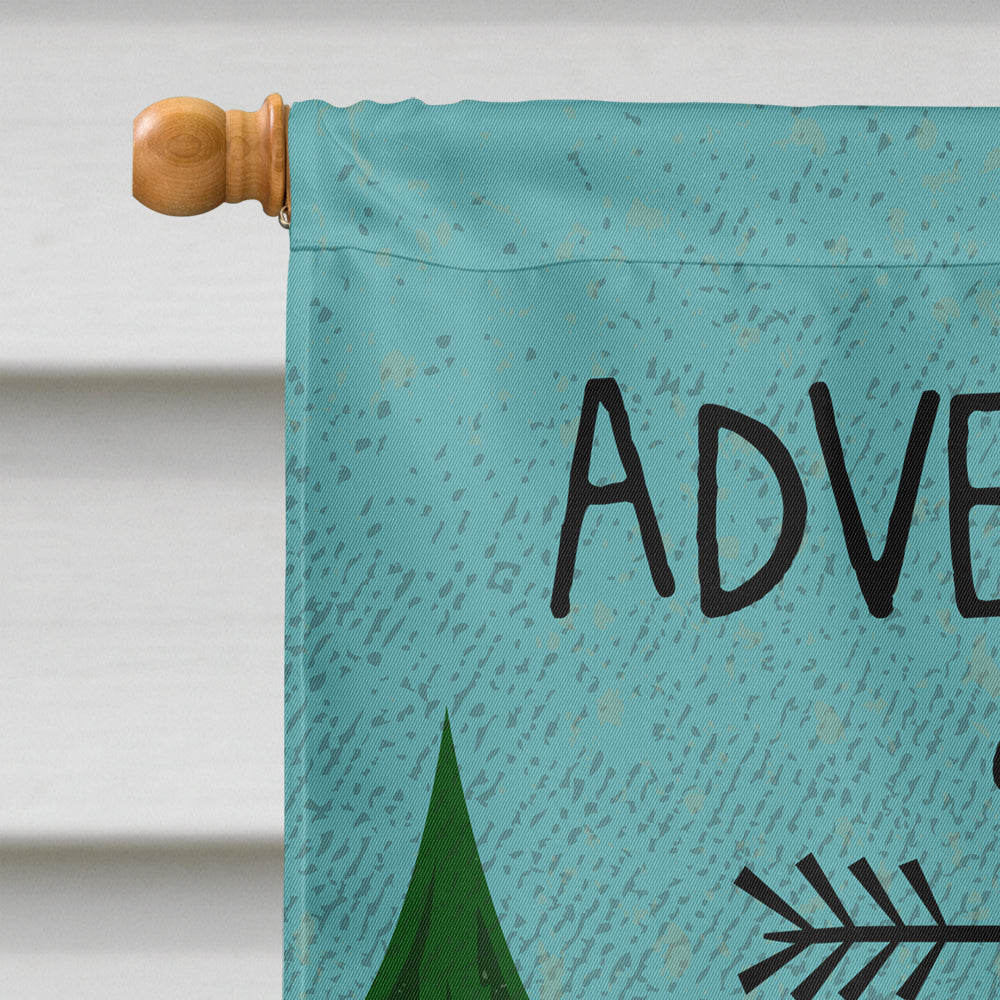 Airstream Camper Adventure Awaits House Flag 28x40 Porch Sleeve Pole Decorative Outside Yard Banner Artwork Wall Hanging, Polyester