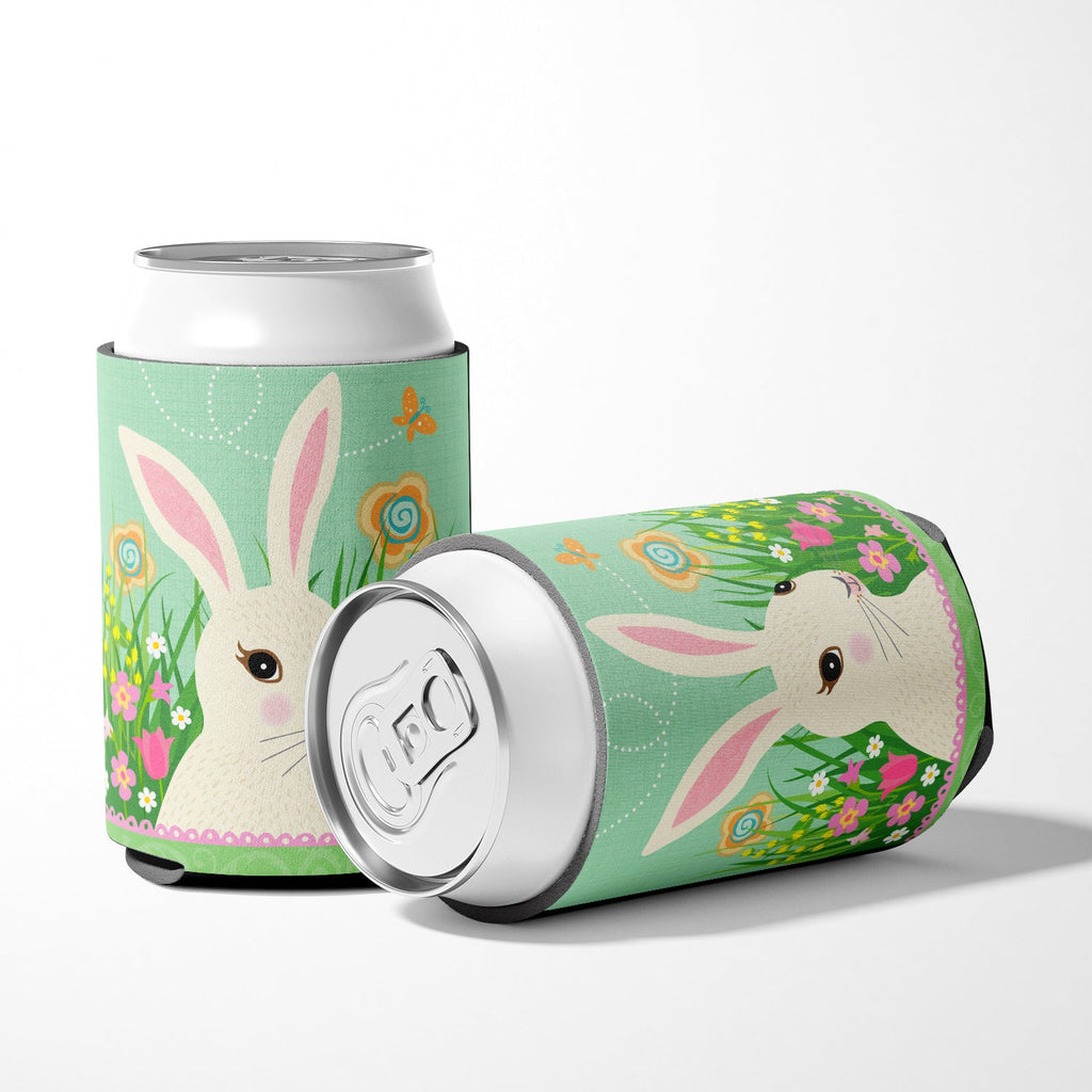 Easter Bunny Rabbit Can or Bottle Hugger Cooler Sleeve for Standard 12 oz Cans, Insulated Foam Beer & Soda Can Hugger Reusable