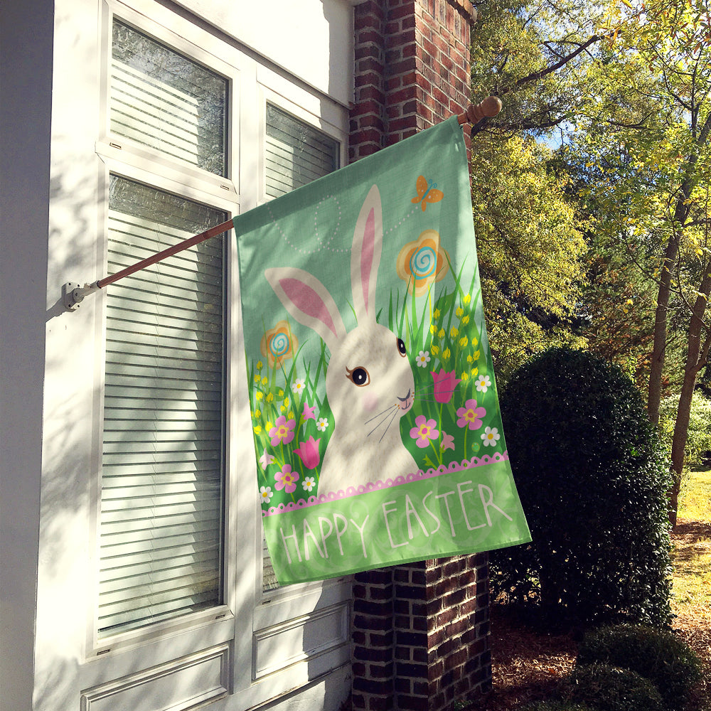 Easter Bunny Rabbit House Flag 28x40 Porch Sleeve Pole Decorative Outside Yard Banner Artwork Wall Hanging, Polyester