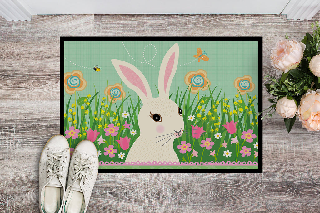 Easter Bunny Rabbit Doormat Indoor Outdoor 18H X 27W Front Door Mat Rugs for Entryway, Non Slip Washable