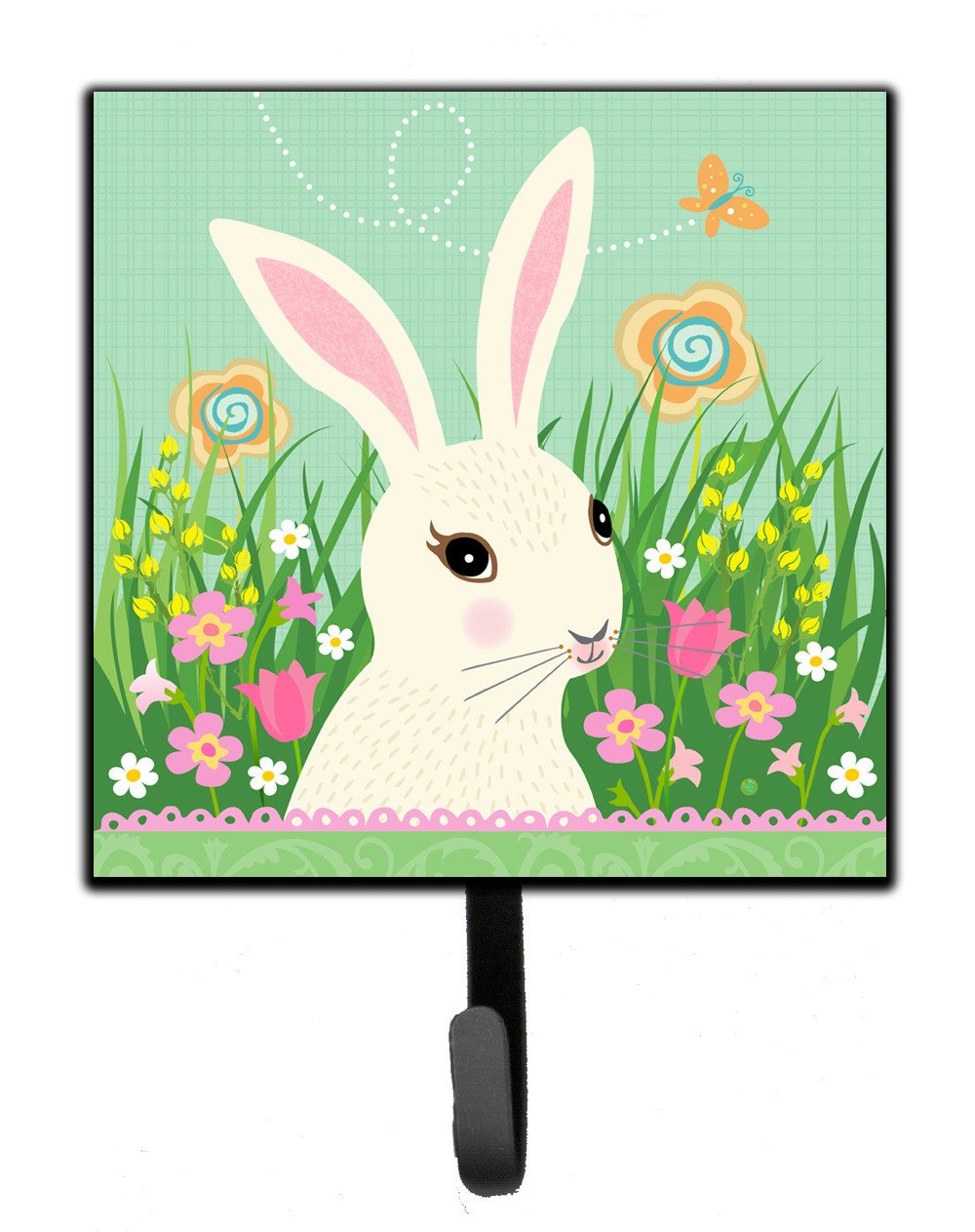 Easter Bunny Rabbit Leash or Key Holder Wall Hooks, Key Hooks Holder, Coat Rack Wall Mount, Coat Hooks, Hooks for Hanging Keys, Towels, Aprons, Leashes