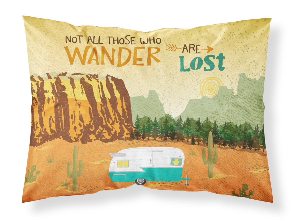 Retro Camper Camping Wander Standard Pillowcase Lightweight Super Soft Easy Care Decorative Artwork Pillowcase, Standard