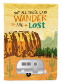 Airstream Camper Camping Wander House Flag 28x40 Porch Sleeve Pole Decorative Outside Yard Banner Artwork Wall Hanging, Polyester
