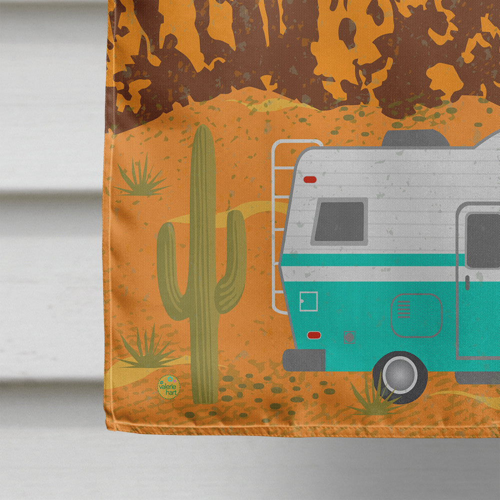 RV Camper Camping Wander House Flag 28x40 Porch Sleeve Pole Decorative Outside Yard Banner Artwork Wall Hanging, Polyester