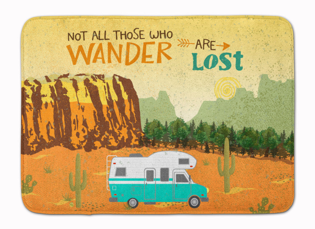 RV Camper Camping Wander Memory Foam Kitchen Mat Machine Washable Anti-Fatigue Cushion Comfort Bath or Kitchen Rug