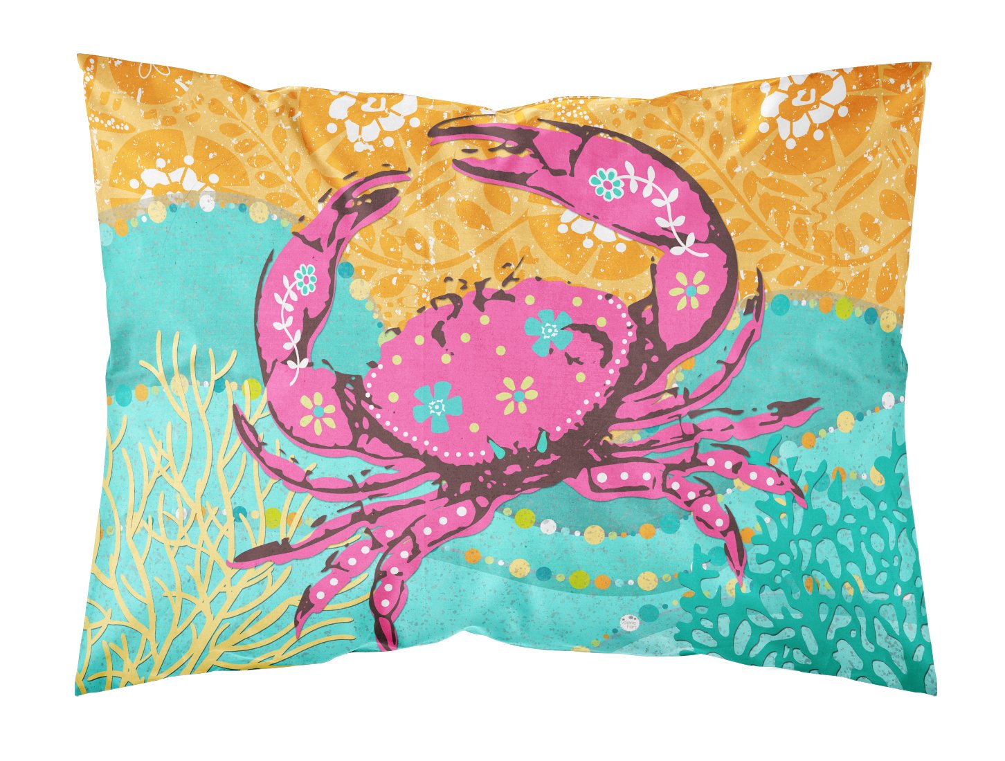 Coastal Pink Crab Standard Pillowcase Lightweight Super Soft Easy Care Decorative Artwork Pillowcase, Standard