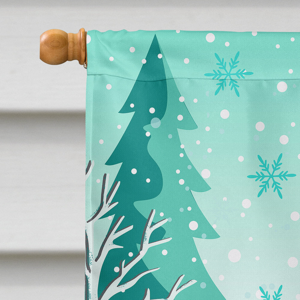 Merry Christmas Dachshund House Flag 28x40 Porch Sleeve Pole Decorative Outside Yard Banner Artwork Wall Hanging, Polyester